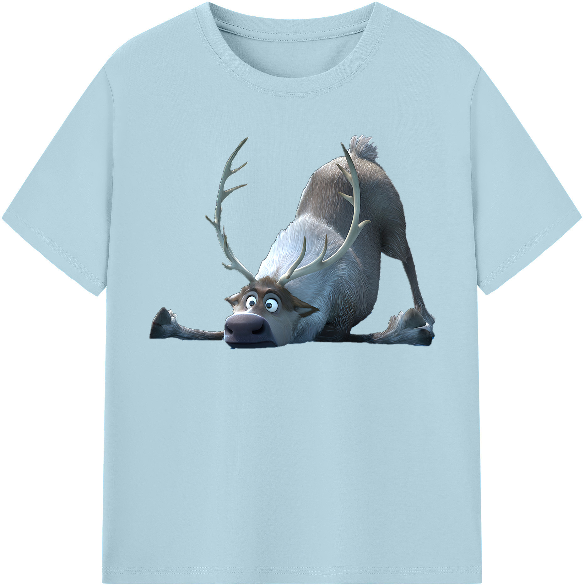 （画像用） アナと雪の女王 アンナ エルサ Frozen Anna Elsa 綿100％半袖Tシャツ（フロントプリント）